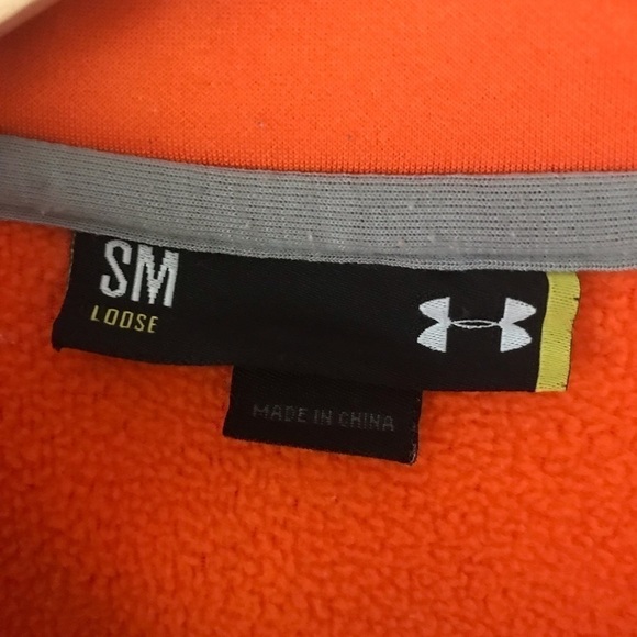 Under Armour loose fit orange pullover hoodie size small - Picture 5 of 7